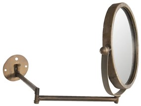 Okrúhle kovové nástenné zrkadlo na ramene - 37 * 2 * 32 cm