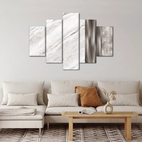 Obraz - Mramor so striebornými linkami (150x105 cm)