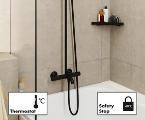 Hansgrohe Vernis Blend, Showerpipe 240 1jet s vaňovým termostatom, čierna matná, HAN-26899670