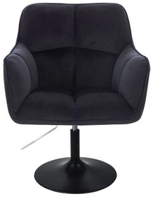 LuxuryForm DESIGN Kreslo AMALFI VELUR na čiernom tanieri - čierne