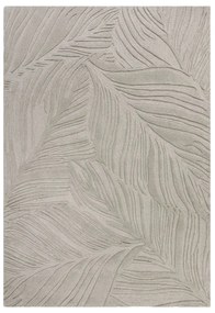 Sivý vlnený koberec Flair Rugs Lino Leaf, 160 x 230 cm