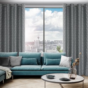 ZÁVES NA KRÚŽKOCH SEMI 140X250 CM VZOROVANÁ