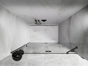 Mexen, Mexen Lunar pravé otočné sprchové dvere 135 cm, priehľadné, pištoľovo šedé kartáčované - 834-135-000-66-00-P