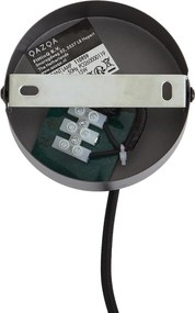 Retro závesná lampa kovovo sivá s dymovým sklom - Giselle