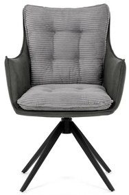 Autronic BONTEC Jedálenská stolička, šedá, menčestrová látka, DCH-D1345 GREY2 Farba: Šedá