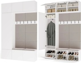 Předsíňová stěna Haga 1Sz2W 150 cm bílá
