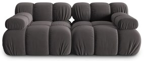 Tmavosivá zamatová pohovka 188 cm Bellis – Micadoni Home