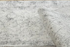 Koberec / behúň DISTIN 0200A sivý / svetlosivý / biely