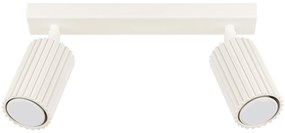 Bodové svietidlo Karbon, 2x béžové kovové tienidlo, (možnosť polohovania)