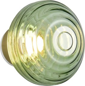 Zelené sklenené LED nástenné svietidlo na USB ø 15,5 cm Earl – Reality