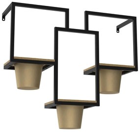 Nástenný kvetináč 46x53 cm zlatá