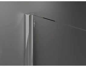 Mexen Velar, sprchový kút s posuvnými dverami 100 x 100 cm, 8mm sklo námraza, chrómová, 871-100-100-31-01