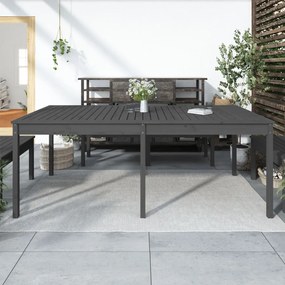 Záhradný stolík sivý 203,5x100x76 cm borovicový masív 823985