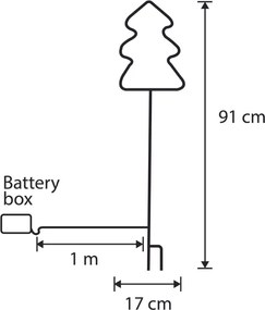 Vianočné neónové zemné bodové svetlo zelený stromček vrátane LED s časovačom IP44 - Fura