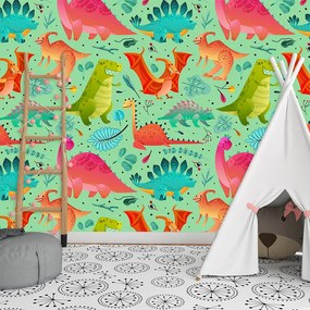 Sablio Tapeta Dinosaury v tráve - 208x125 cm
