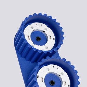 Stropné svietidlo Aura, 2x modré hliníkové tienidlo, (6 cm)