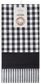 Sada kuchynských utierok LUCY čierna