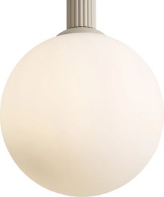 Škandinávska závesná lampa béžová s opálovým sklom - Polly