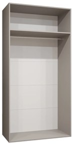 Šatníková skriňa 100 cm Mirabella 2 (kašmír + zlatá). Akcia -81%. Vlastná spoľahlivá doprava až k Vám domov. 1126401