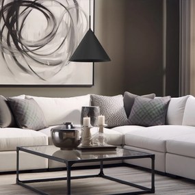 Závesné svietidlo Capital, 1x čierne kovové tienidlo, (fi 32cm), b