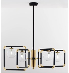 Jupiter 1985 - Luster na tyči IBRA 5xG9/10W/230V čierna/zlatá