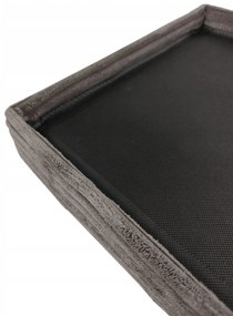 Dekorstudio Plyšová skladacia taburetka s úložným priestorom LAMPAS - hnedá