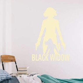 Veselá Stena Samolepka Black Widow silueta Farba: béžová, Veľkosť: 60 x 42 cm