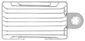 Kúpeľňová polička bez vŕtania z nehrdzavejúcej ocele v lesklej striebornej farbe Valognes – Wenko