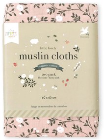 A Little Lovely Company - Mušelínové plienky, blossom - dusty pink - 2 ks