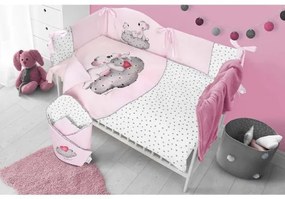 BELISIMA 5-dielne posteľné obliečky Belisima LOVE 100/135 ružové