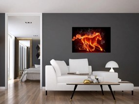 Obraz - Kôň v ohni (90x60 cm)