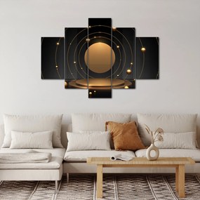 Obraz - Zlaté kruhy (150x105 cm)