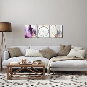 Obraz - Abstrakcia (s hodinami) (90x30 cm)