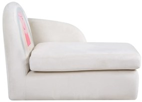 Biela zamatová detská pohovka 75 cm Peppa Pig – Roba