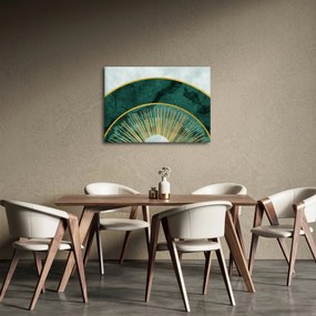 Obraz - Tvary so zlatou textúrou (70x50 cm)