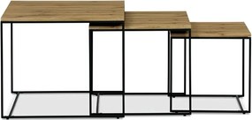 Autronic BONTEC Konferenčný stolík 60x60x51cm, mdf, divoký dub, AF-3008 OAK Farba: Prírodné