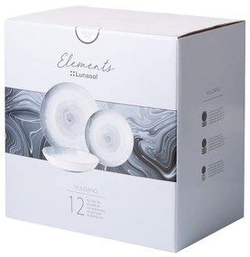 Set keramických tanierov 12 ks - Elements Vulcano - 492700