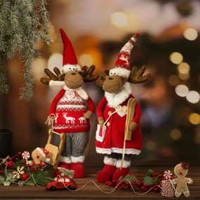 VIANOČNÁ FIGÚRKA REINDEER 62 CM VIACFAREBNÁ