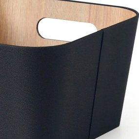 Kitchisimo Set 2 úložných košíkov 27 × 27 × 16 cm, čierna, M