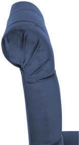 Jedálenská stolička Lisburn - zamat - Modrá