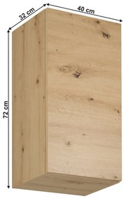 Horná kuchynská skrinka G40 Langari (dub artisan) (L). Vlastná spoľahlivá doprava až k Vám domov. 1016837