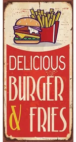 Ceduľa Delicious Burger &amp; Fries