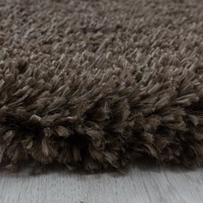 Koberec Fluffy Super Soft hnedý kruh