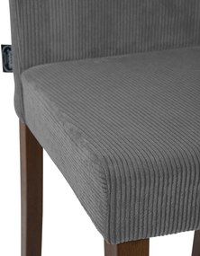 Sada 2 ks jedálenských stoličiek Ina látka cord, antik tmavá - sivá