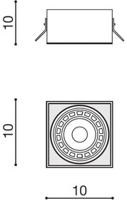 Azzardo AZ2872 - Podhľadové svietidlo NOVA 1xGU10-ES111/50W/230V