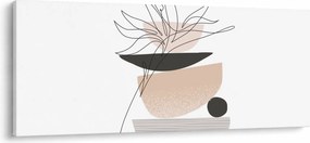 Obraz - Line art kvety N⁰1 (120x50 cm)