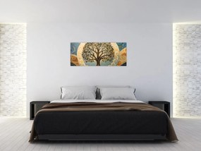 Obraz – Strom života a špirály (120x50 cm)