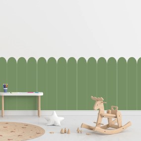 PIPPER. Textilná samolepiaca tapeta - Oblúk - Zelená farba Farba: Bledá, Veľkosť: 100 cm