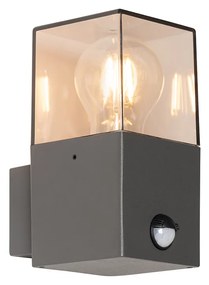 Vonkajšia nástenná lampa tmavosivá s pohybovým senzorom IP44 - Dánsko