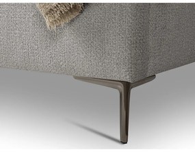 Svetlosivá čalúnená dvojlôžková posteľ s roštom 180x200 cm Makana – Makamii